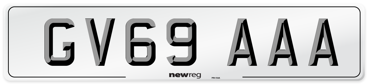 GV69 AAA Number Plate from New Reg